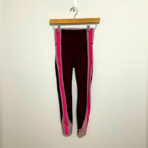 Athleta Crunch 7/8 Tights Size XXS Pink & Purple